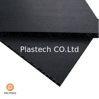 Rough Textured 10mm Black PP Honeycomb Board for Flight Case
