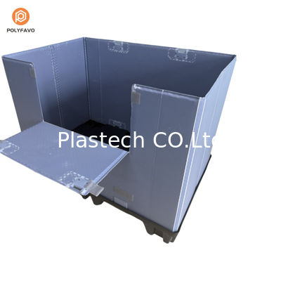 Blue Collapsible Plastic Sleeve Pallet Box For Customized Storage And Packaging