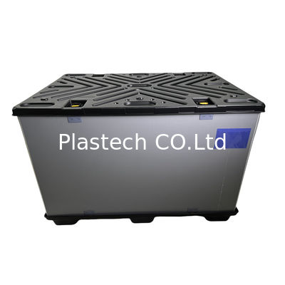 1600x1145x1067mm Sleeve Packaging With Pallet Stacking Plastic Shipping Containers