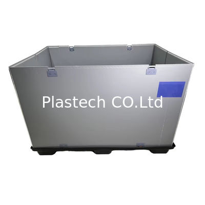 1600x1145x1067mm Sleeve Packaging With Pallet Stacking Plastic Shipping Containers