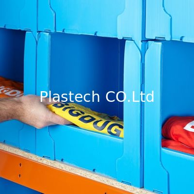 Customized Size Turnover Box Stackable Pick Bins Plastic Warehouse Parts Box Sign Board For Easy Identification