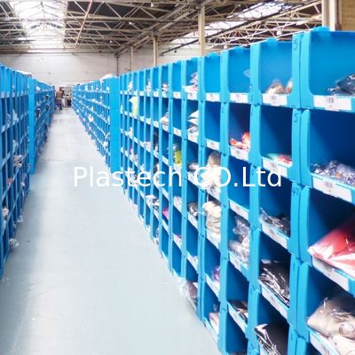 Customized Size Turnover Box Stackable Pick Bins Plastic Warehouse Parts Box Sign Board For Easy Identification