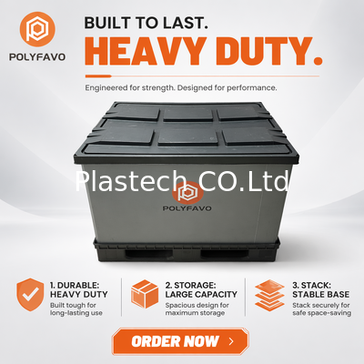 PP Honeycomb Collapsible Pallet Box 1200x800mm Foldable Custom Logo OEM Returnable Container