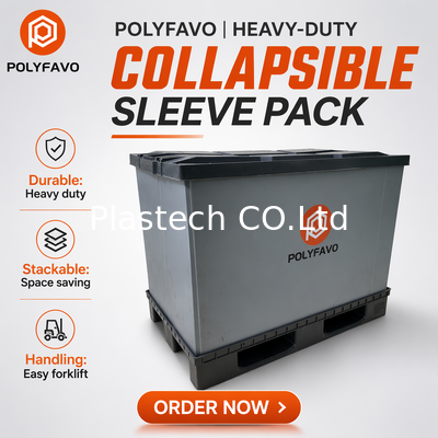 1200x800mm Sleeve Box Plastic Pallet Bin Packing Cubes Collapsible Turnover Box