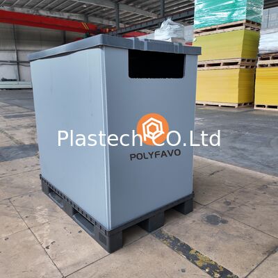 500kgs Injection Iplast Foldable EuroBox 1200 * 800* 900 mm with Lid Sleeve Pallet Box