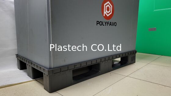 500kgs Injection Iplast Foldable EuroBox 1200 * 800* 900 mm with Lid Collapsible Container PolyBox