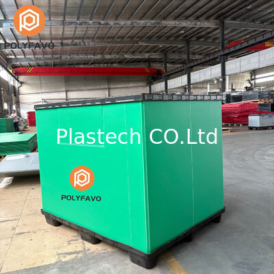 Pallet Stacking Shipping Boxes 1220 * 1140* 900 mm Collapsible Plastic Pallet Honeycomb Sleeve Box Panel Sleeve Box