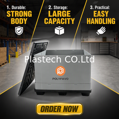 1220*1140*896mm Customizable Pallet Sleeve Box Manufacturer Collapsible Honeycomb Plastic Pallet Sleeve Box