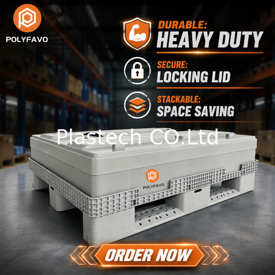 Heave Duty Plastic Pallet Sleeve Pack Box with Lid  Pallet Sleeve Pack Box