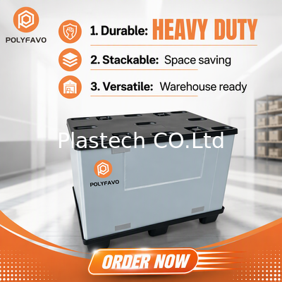  Heavy Duty Collapsible Bulk Box, Folds Flat to Save Return Freight, Dynamic Load 300kg Static Load 500kg, Stackable