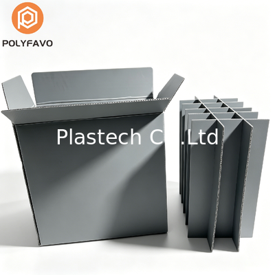 Honeycomb Tote Box with Dividers, Lightweight Heavy Duty Turnover Box, Stackable Honeycomb Container Box 3mm 5mm Custom Color