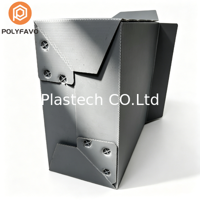 Honeycomb Container Box for Warehouse Storage and Logistics, Turnover Box with Inner Dividers, Stackable Custom Color Logo Printing