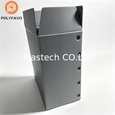Honeycomb Container Box for Warehouse Storage and Logistics, Turnover Box with Inner Dividers, Stackable Custom Color Logo Printing
