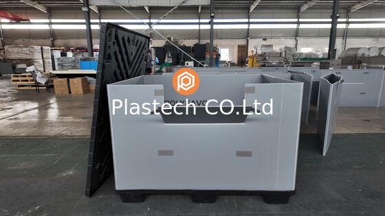  Customized Collapsible Box for Storage and Transport, Foldable Pallet Box Made to Drawing, 10mm 12mm Custom Windows Color Logo