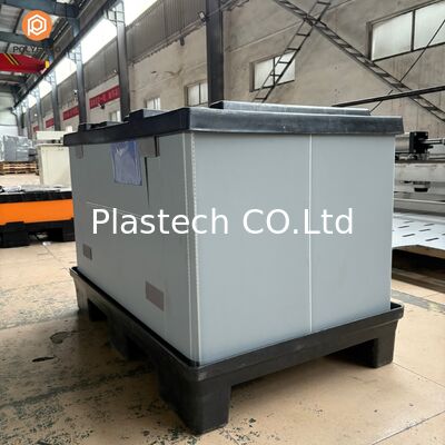 Custom Printing Collapsible Bulk Box for Return Logistics, 10mm 12mm Wall Thickness, Cutouts Windows by Drawing Stackable