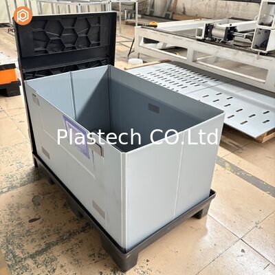 Custom Printing Collapsible Bulk Box for Return Logistics, 10mm 12mm Wall Thickness, Cutouts Windows by Drawing Stackable