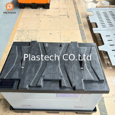 Returnable Pallet Box, Collapsible Bulk Container 10mm 12mm Wall Thickness, 500kg Static 300kg Dynamic Load Custom Color