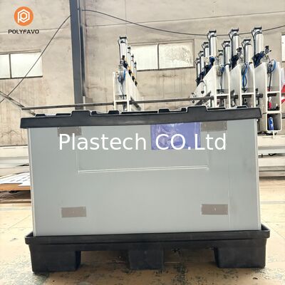 Returnable Plastic Crates, Reusable Pallet Boxes Collapsible Pallet Crate, Foldable Plastic Pallet Box 500kg Static Load
