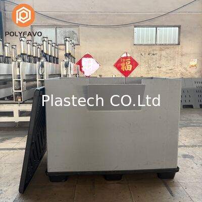 Plastic Pallet Container Foldable Crate, Reusable Collapsible Crates for Storage Cycles, Custom Color Logo Print 500kg
