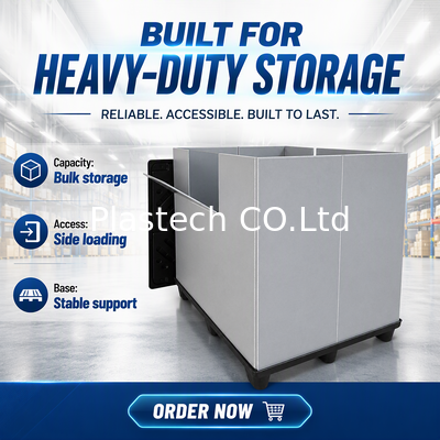 Collapsible Crates Custom Wall Thickness, Plastic Folding Container Lid and Base Options, 10mm 12mm 500kg Static Load