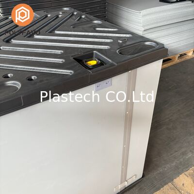 Two C Type Coaming Box for Auto Parts Packaging, EVA Lining Protective Pallet Box, Foldable Sleeve Container Stackable