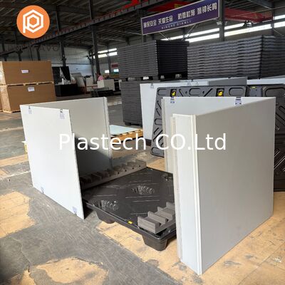 Fast Assembly Two C Type Coaming Box, EVA Lining Protective Design, Foldable Pallet Sleeve Container Stackable