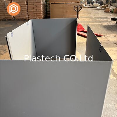 Sleeve Pack Coaming Box with EVA Foam Liner, Two C Type Spliced Panels Foldable, Returnable Pallet Container Stackable