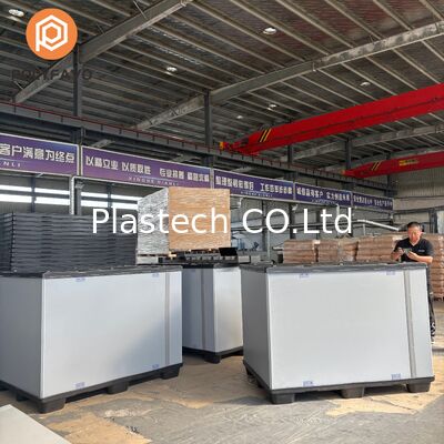 Pallet Sleeve Box Two C Type Coaming, EVA Lining Inner Protection Collapsible, Reusable Plastic Pallet Base Container