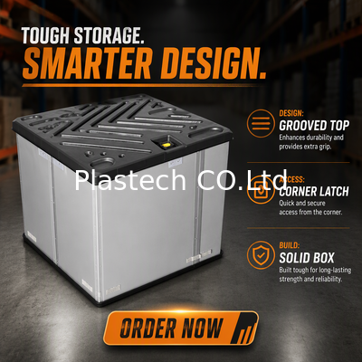 Pallet Sleeve Box Two C Type Coaming, EVA Lining Inner Protection Collapsible, Reusable Plastic Pallet Base Container